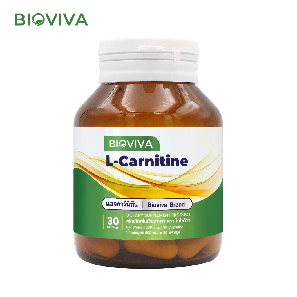 แอลคาร์นิทีน x 1 ขวด ไบโอวีวา L-Carnitine Bioviva แอลคาร์นิทีน แอลทาร์เทรต L-Carnitine L-Tartrate LCarnitine