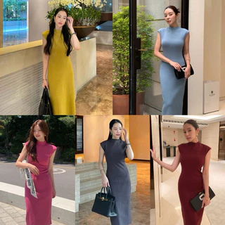 LITAS : YURIN DRESS เดรสคอปีน เเขนล้ำ เดรสทำงาน เดรสเรียบหรู
