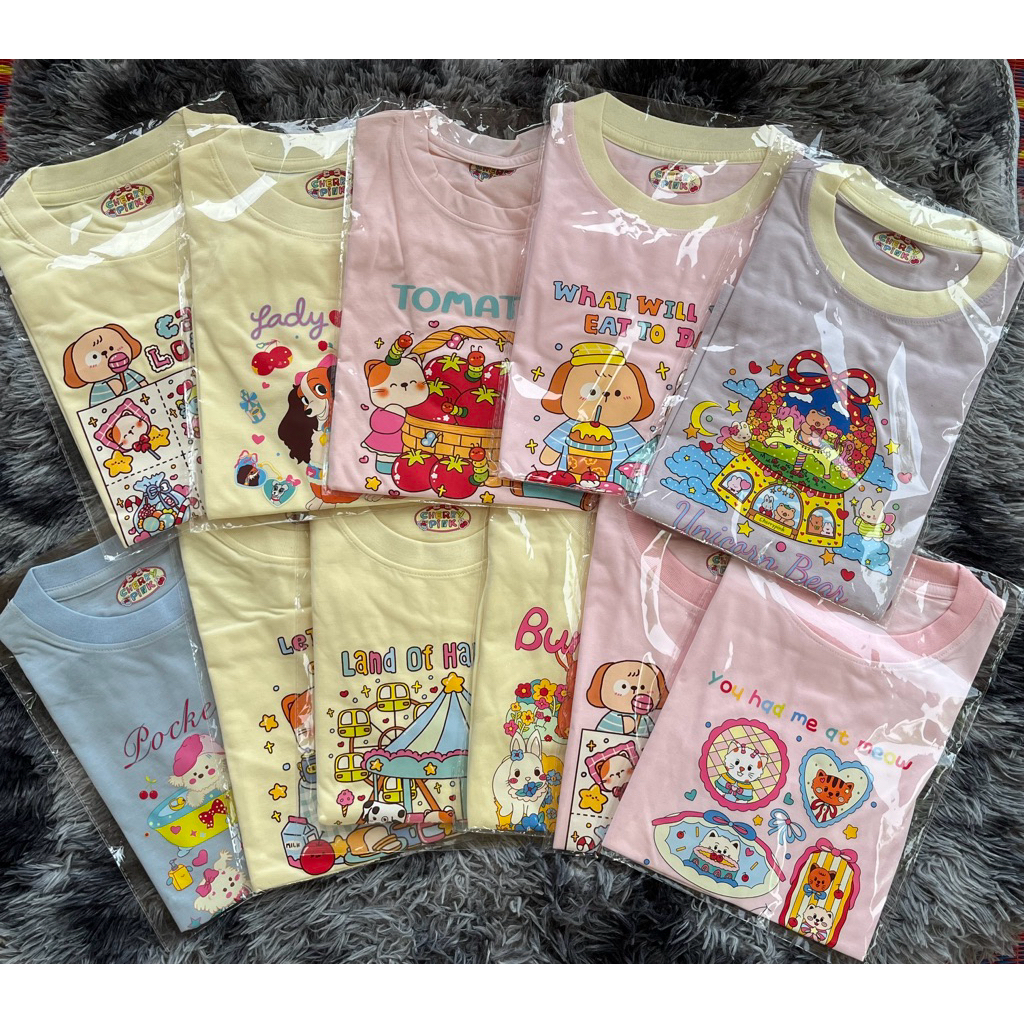 Sale เสื้อครอป CherryPink ลายน่ารักมากก