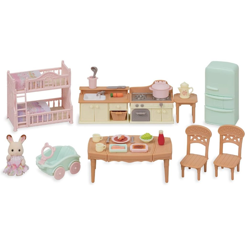 ชุดเฟอร์นิเจอร์ตุ๊กตา/บ้าน Sylvanian Families [ชุดเฟอร์นิเจอร์บ้านหลังใหญ่หลังคาสีแดง]