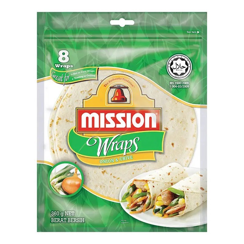 Mission Wraps มิชชั่น แผ่นแป้ง ออเนียน 360 ก.
