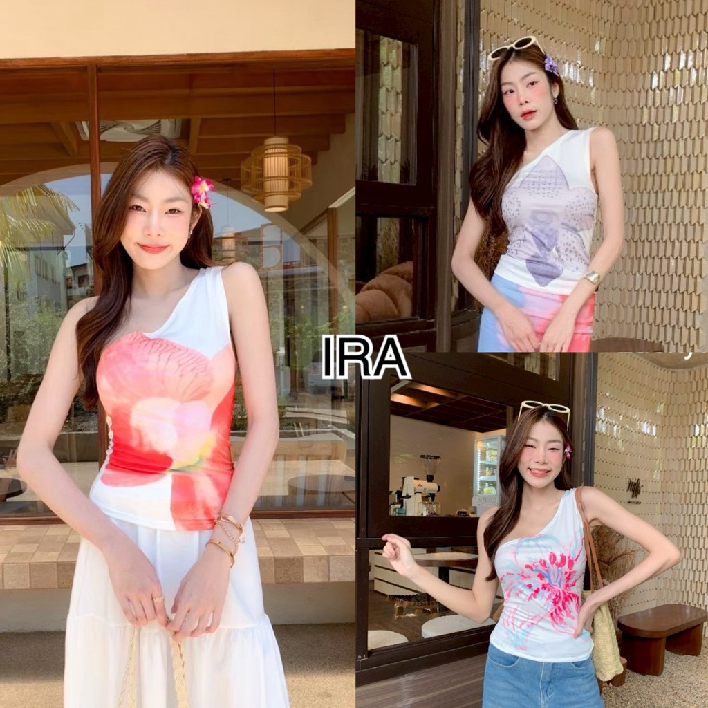 BY IRA 💥พร้อมส่ง💥 เสื้อกล้ามลําลอง พิมพ์ลาย พอดีตัว เข้ากับทุกการแต่งกาย แฟชั่นสําหรับผู้หญิง