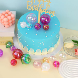 Baker Tree บอลใส บอลชมพู บอลขาวมุก แต่งเค้ก ขนาด 3-6 cm.