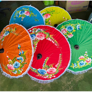 ☂️ร่มบ่อสร้าง☂️ ร่มล้านนา ขนาด14 นิ้ว วัสดุโครงไม้หุ้มด้วยผ้…