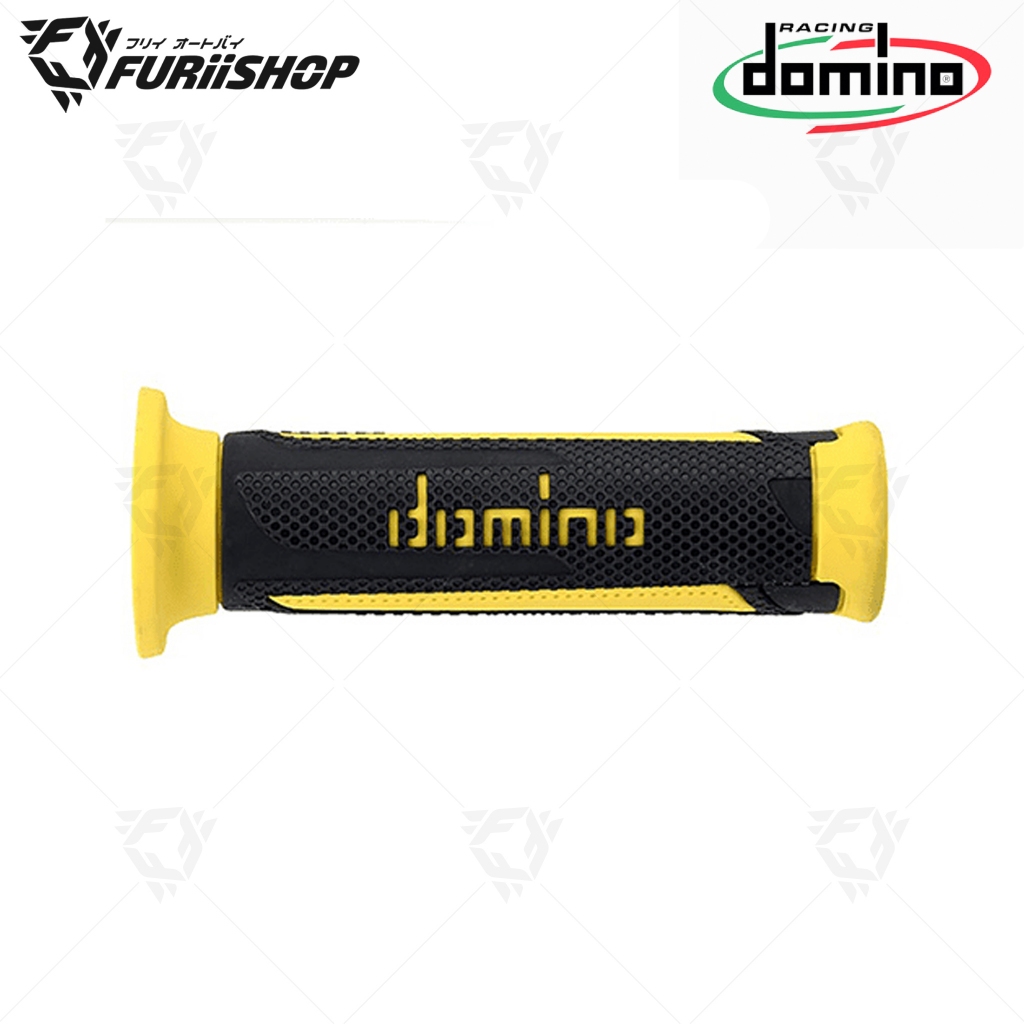 ปลอกแฮนด์ DOMINO A350 ปลายเปิด ดำ-เหลือง