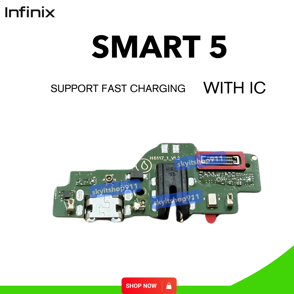 แพรชาร์จ Infinix Smart5 ก้นชาร์จ ตูดชาร์จ ไมค์ สมอ อะไหล่มือถือ  ส่งเร็ว Smart 5
