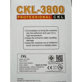 ไดร์เป่าผม CKL รุ่น CKL-3800(ร้านทำผมนิยมใช้)ปรับลมร้อน-ลมเย็นได้ Professional Hair Dryer มีมอก. รับประกันสินค้า 3 เดือน