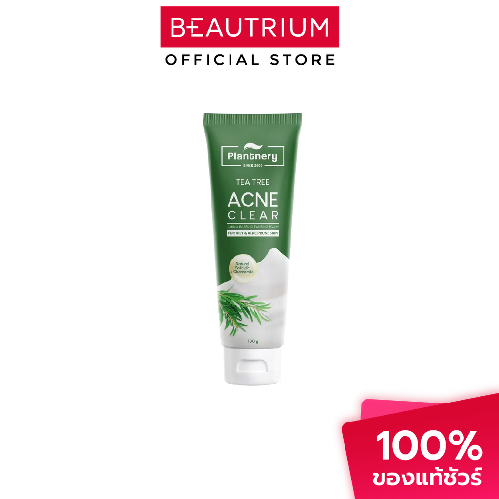 PLANTNERY Tea Tree Acne Whip Foam ผลิตภัณฑ์ทำความสะอาดผิวหน้า 100g