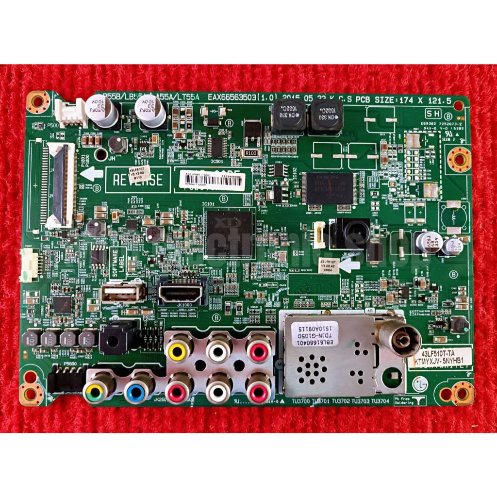 เมนบอร์ดทีวี LG รุน่ 43LF510T พาสบอร์ด  EAX66563503
