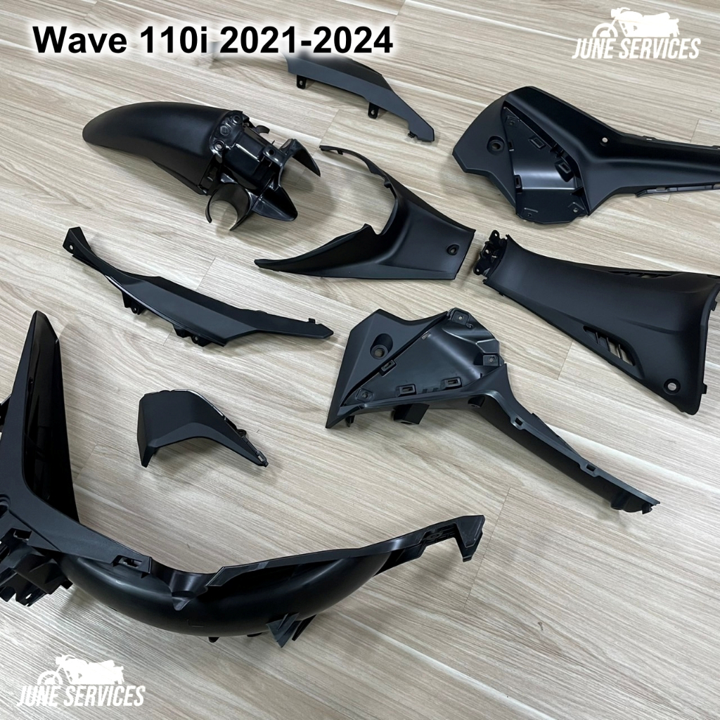 Wave 110i 2021-2024 ชิ้นดำ 9 ชิ้น สีดำด้าน (020) - รูปที่ 2
