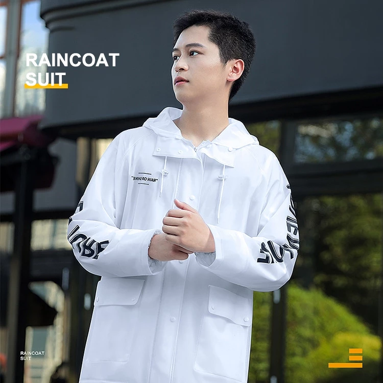 ชุดเสื้อกันฝนแบบสองชิ้น มีแถบสะท้อนแสงและหมวก thumbnail 3
