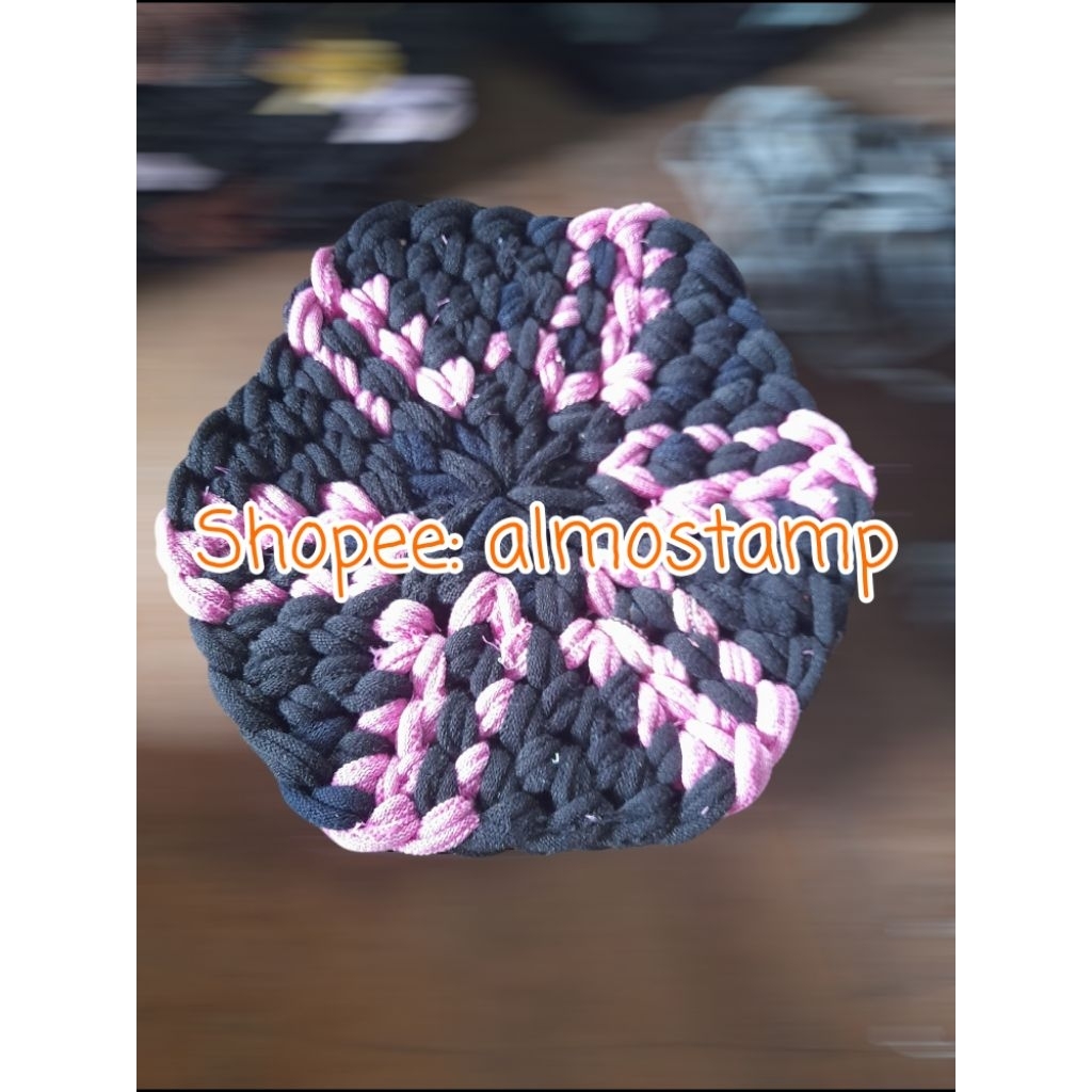 ผ้ารองครก ผ้ารองเขียง ถักมือ แฮนด์เมด ขนาด 9