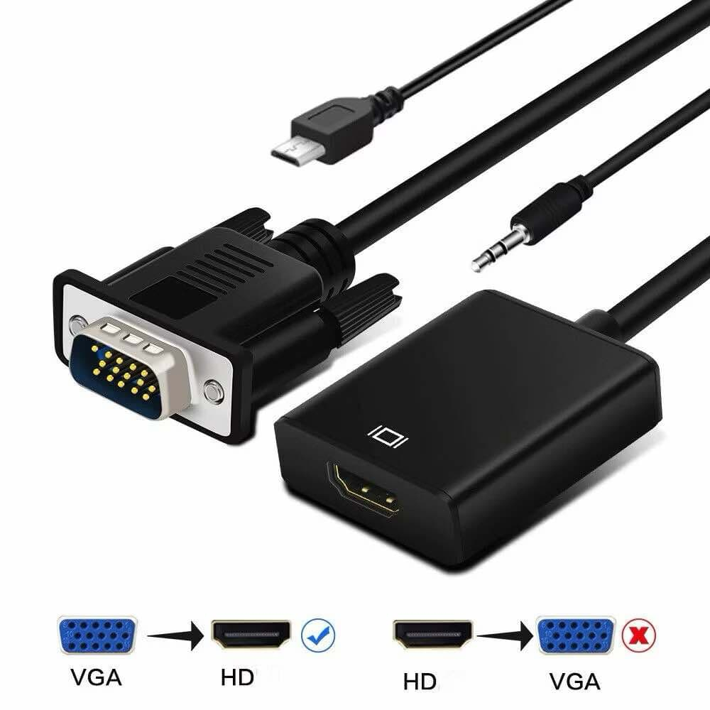 ตัวแปลงสัญญาณVGA TO HDMI 20cm with audio full hd มีเสียงด้วย black * - รูปที่ 7