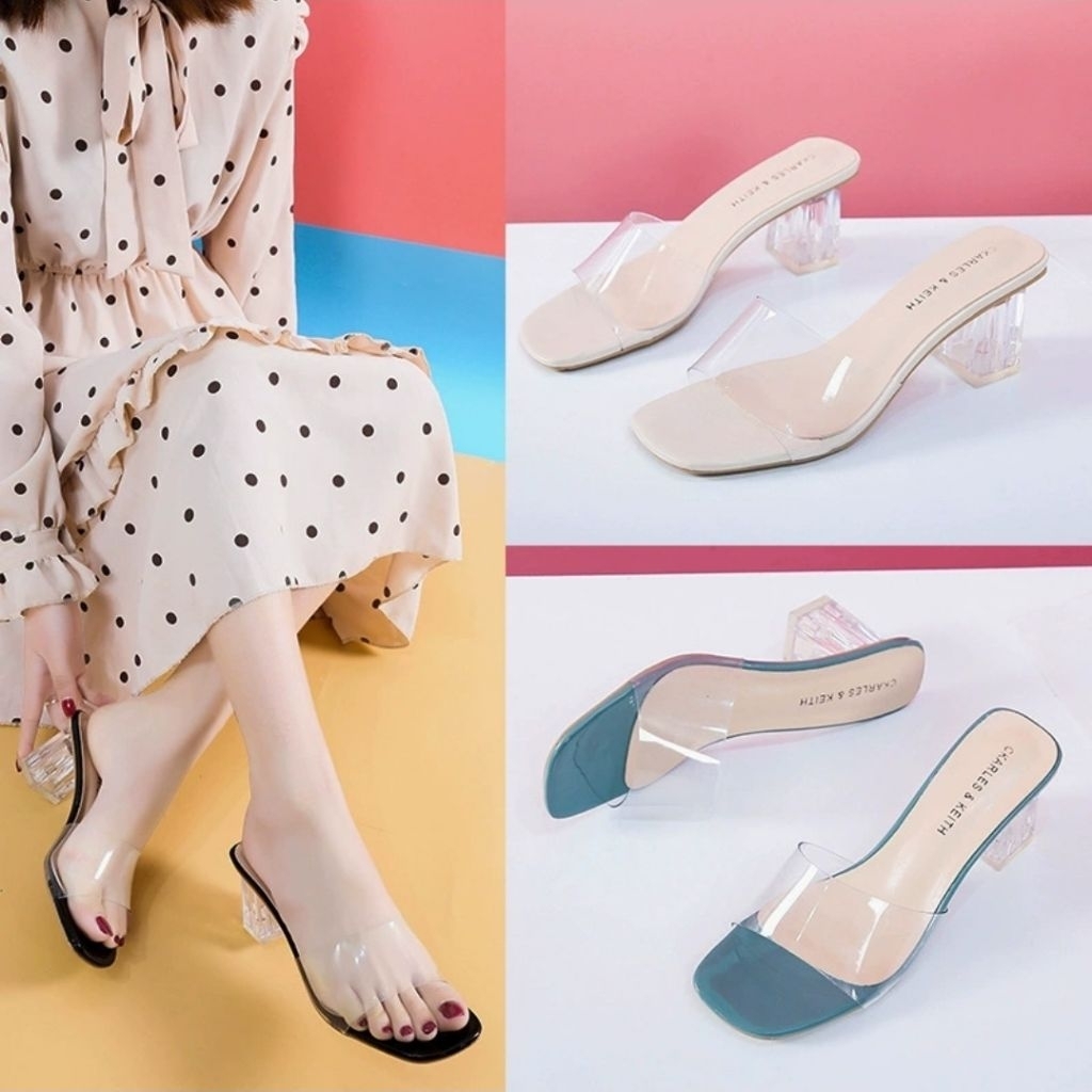 🥰24h.พร้อมส่งในไทย🥰รองเท้าส้นสูง 5.8cm 👡 ส้นหนา / ไส 👡 ใส่ออกงาน ใส่เที่ยว แฟชั่น 4สี 💕 F