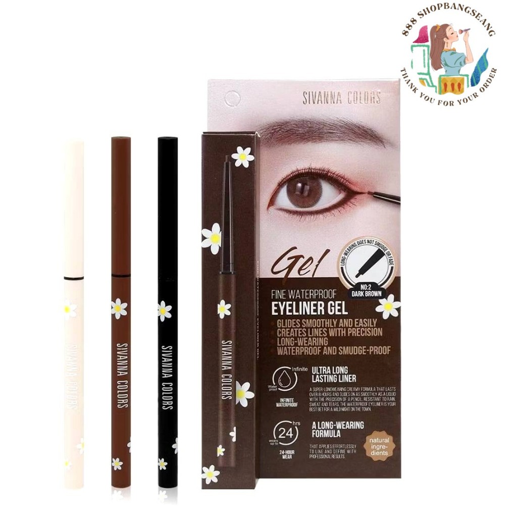 Sivanna Colors Fine Waterproof Eyeliner Gel ซีเวนน่า คัลเลอร์ส วอเตอร์พรูฟ อายไลเนอร์ เจล (HF772) – โปรปัง