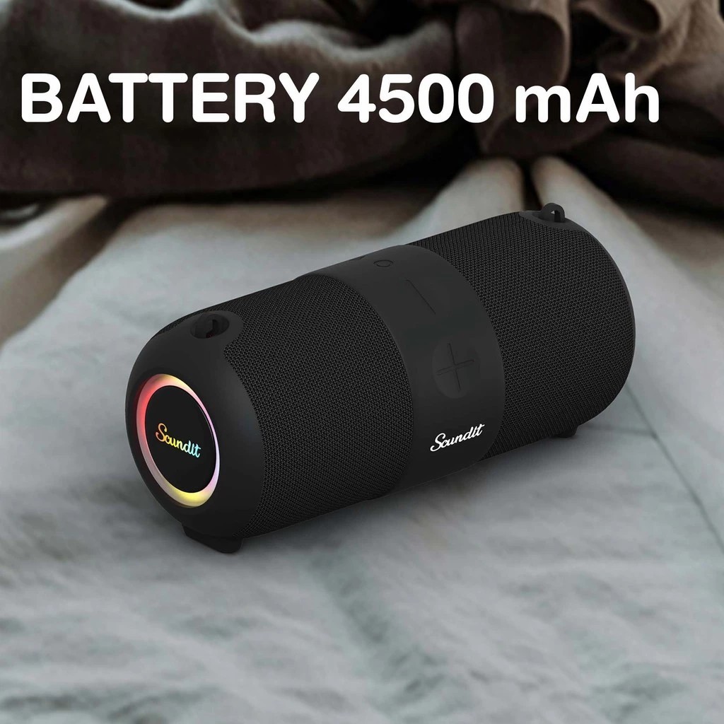 Soundit ลำโพงบลูทูธพกพา ลำโพงปาร์ตี้ รุ่น S10MAX กันน้ำ IPX6 พกพาง่ายมีสายสะพาย