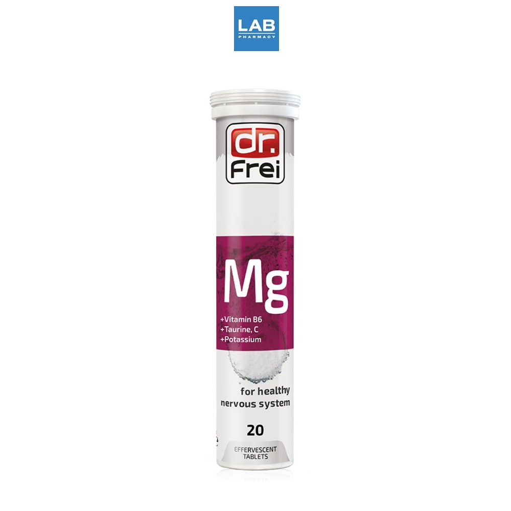 Dr.Frei Magnesium + Vitamin B6 + Taurine + Vitamin C + Potassium 20 Tablets วิตามินเม็ดฟู่ เสริมอาหาร
