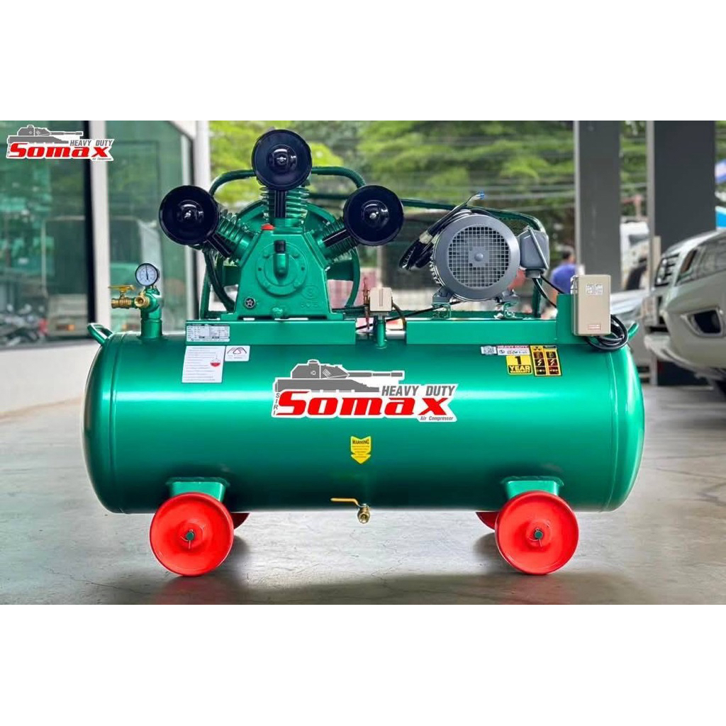 ปั๊มลมสายพานby SOMAX/260ลิตร/3สูบแท้/มอเตอร์5แรง
