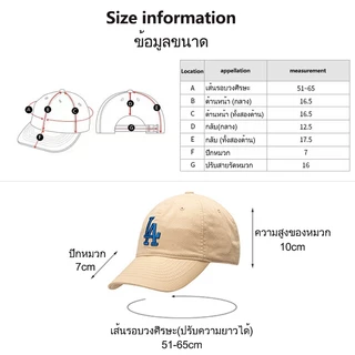พร้อมส่ง MLB หมวกทรงบอล ยูนิเซ็กส์ NY-New York Yankees LA-Los Angeles Dodgers Ball Cap Unisex ปักลายตัวอักษร ของแท้100%