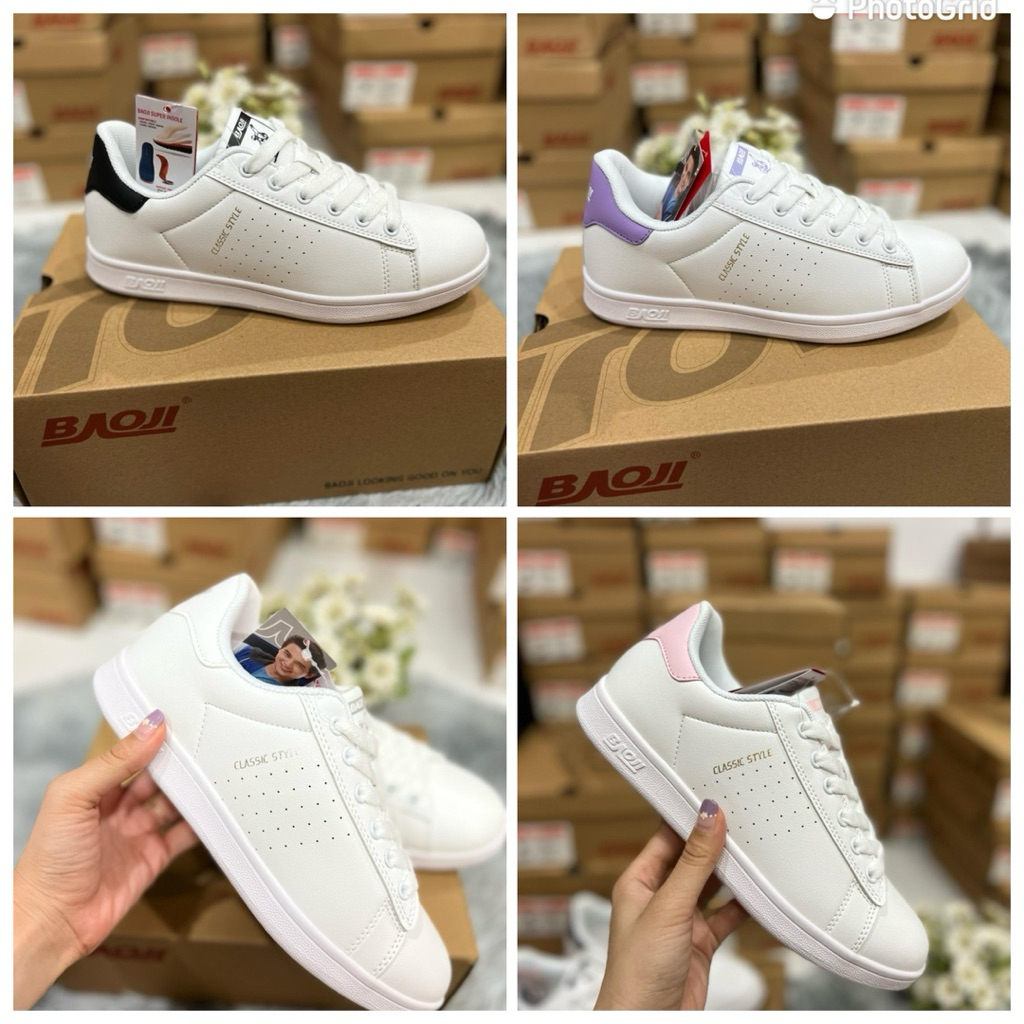 [ size 37-41 ] Baoji BJW793 รองเท้าผ้าใบงานหนัง พื้นนุ่ม ใส่สบาย ของแท้