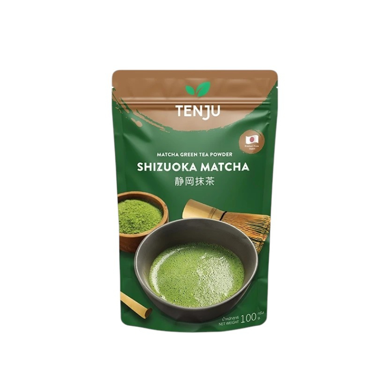 Tenju Shizuoka Matcha 100% ผงมัทฉะแท้จากชิซูโอกะ ประเทศญี่ปุ่น ขนาด 100 กรัม