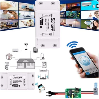 Sonoff Basic R2 สมาร์ทสวิทช์ WiFi สมาร์ทสวิทช์ไร้สาย 10A/2200W สั่งการด้วยเสียง การควบคุมเวลา สวิตซ์ไฟอัจฉริยะ