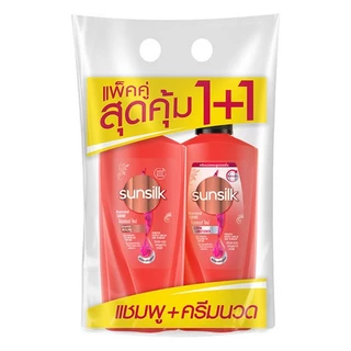 (แพ็คคู่)แชมพูซันซิล sunsilk (แชมพู+แชมพู / แชมพู+ครีมนวด ) ขนาด 300-400 มล.