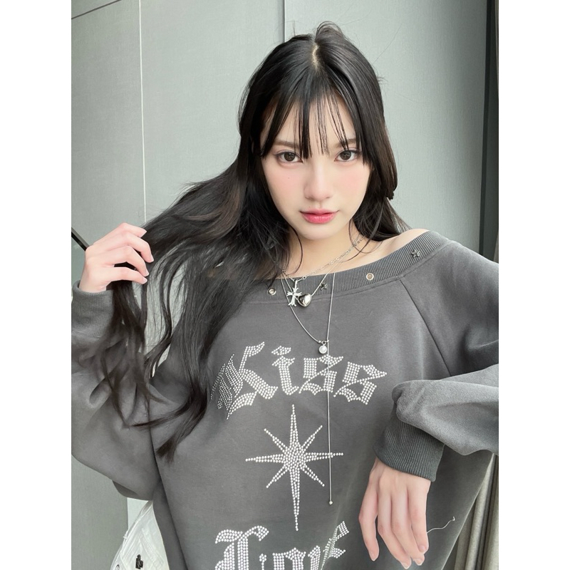 (New in pack) Cintage♡ CT2011 แขนยาวเว้าไหล่amuse897 💕 สี Kiss Love(amuse)