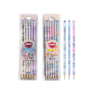 Master Art ดินสอ ดินสอดำ 2B และ HB ลาย Stitch ลิขสิทธิ์แท้ จำนวน 12 แท่ง