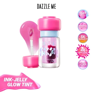DAZZLE ME Ink-Jelly Glow Tint เนื้อเนียนนุ่มมอบริมฝีปากชุ่มชื้นฉ่ำวาว ริมฝีปากดูอวบอิ่ม และสีติดทนยาวนาน 16 ชั่วโมง