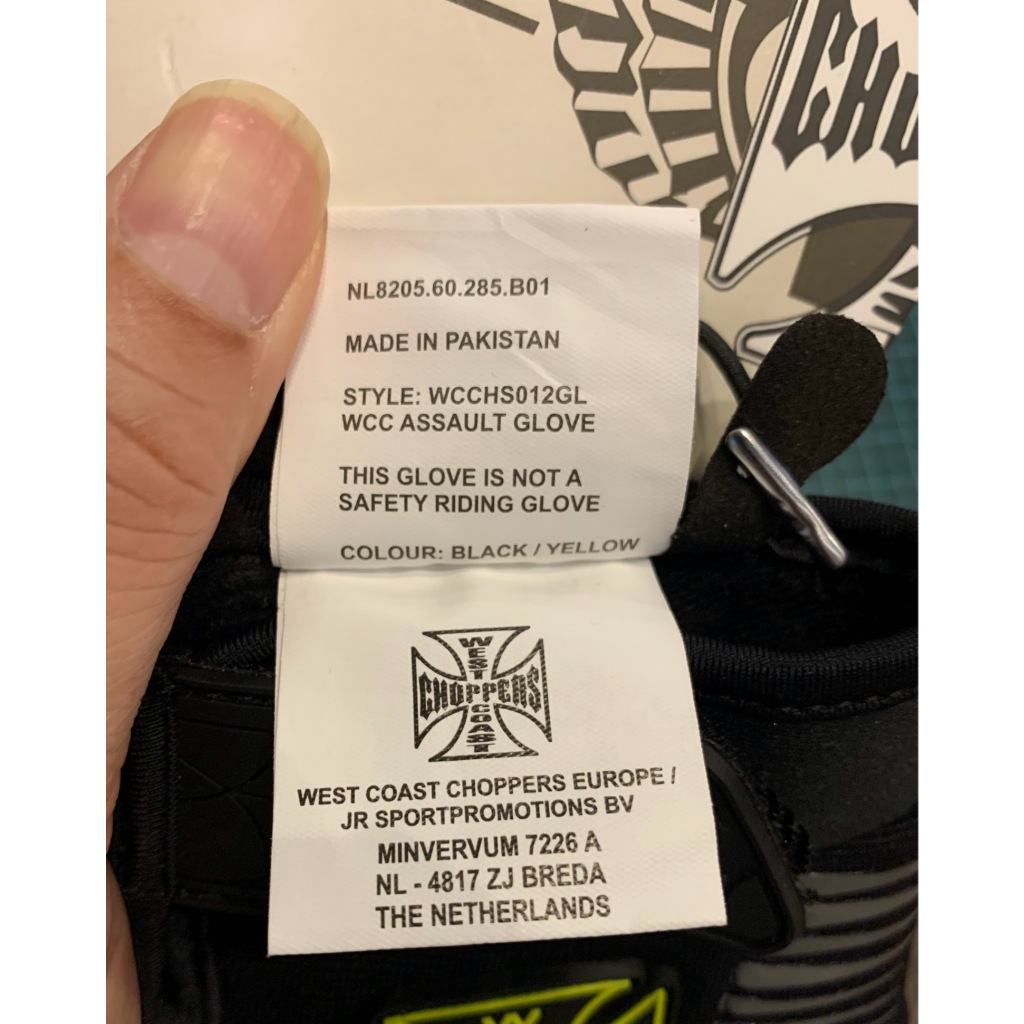 ถุงมือสวมขับขี่ มอเตอร์ไซต์แบบผ้าทัชสกรีนได้ แบรนด์ West Coast Choppers รุ่นใหม่ล่าสุด ของแท้ 100% นำเข้าจาก USA - รูปที่ 4