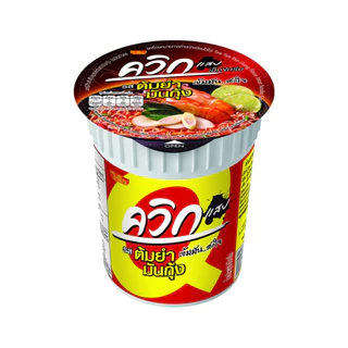 [แพ็ก6] Quick ควิก บะหมี่กึ่งสำเร็จรูปแบบคัพ 60 กรัม 6 ถ้วย