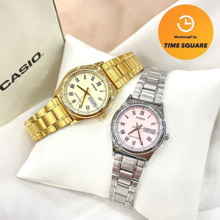 CASIO LTP-V006 หน้าปัด25มม. นาฬิกาหญิง สายสแตนเลส กันน้ำ แสด…