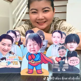 ตุ๊กตาหัวดุ๊กดิ๊กน่ารัก แบบ 3 มีลายให้เลือกมากมาย (แบบใส่ถ่านอย่างเดียว) แถมถ่านฟรี