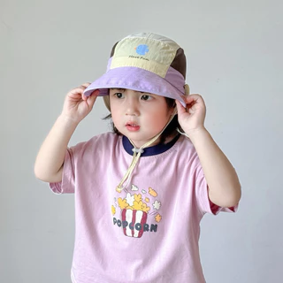 [มาใหม่]หมวกเด็กกันแดดปีกกว้างสุดน่ารัก ป้องกันแสงแดด สีสดใส