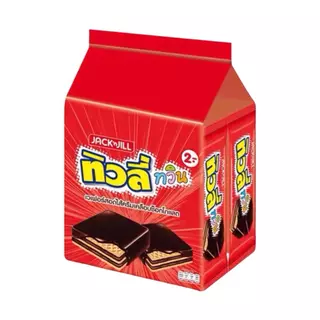 เวเฟอร์สอดไส้ครีม ช็อกโกแลต ทิวลี่ ทวิน ขนาด 10 กรัม ขายยกแพ็ค ( 1 แพ็ค มี 24 ซอง )