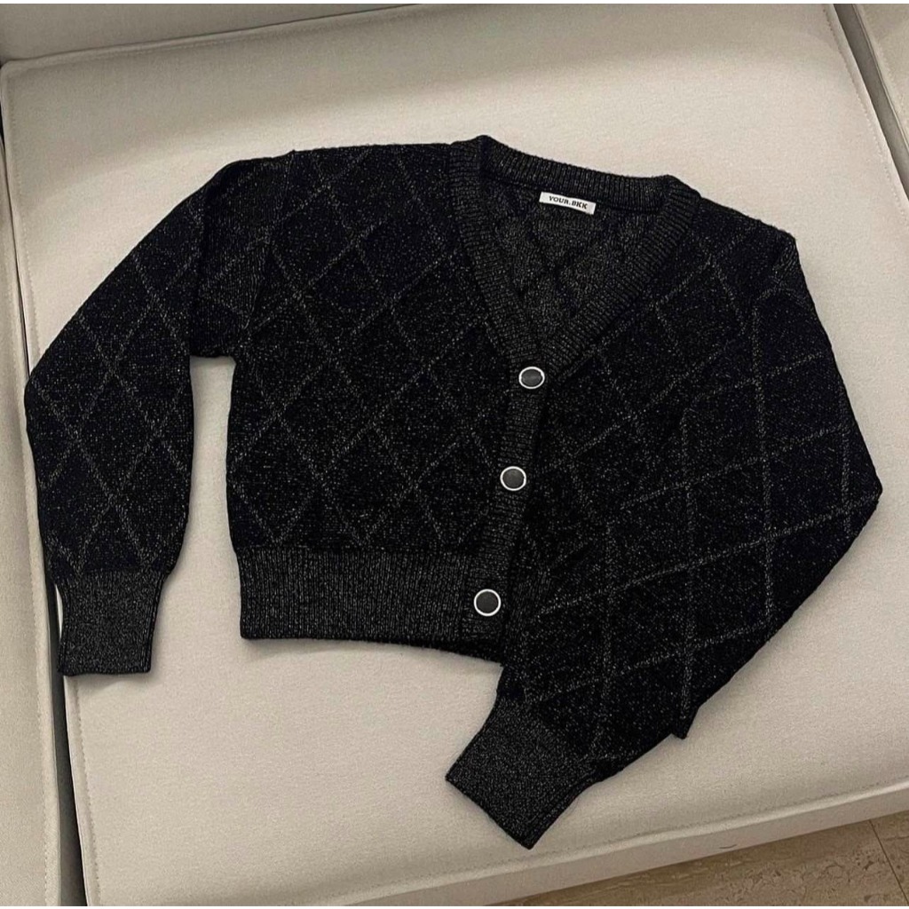 OWN MONEY Diamond Cardigan เสื้อคลุม คาร์ดิแกน สเวตเตอร์ โค้ท เสื้อกันหนาว ใส่สบาย พร้อมส่ง