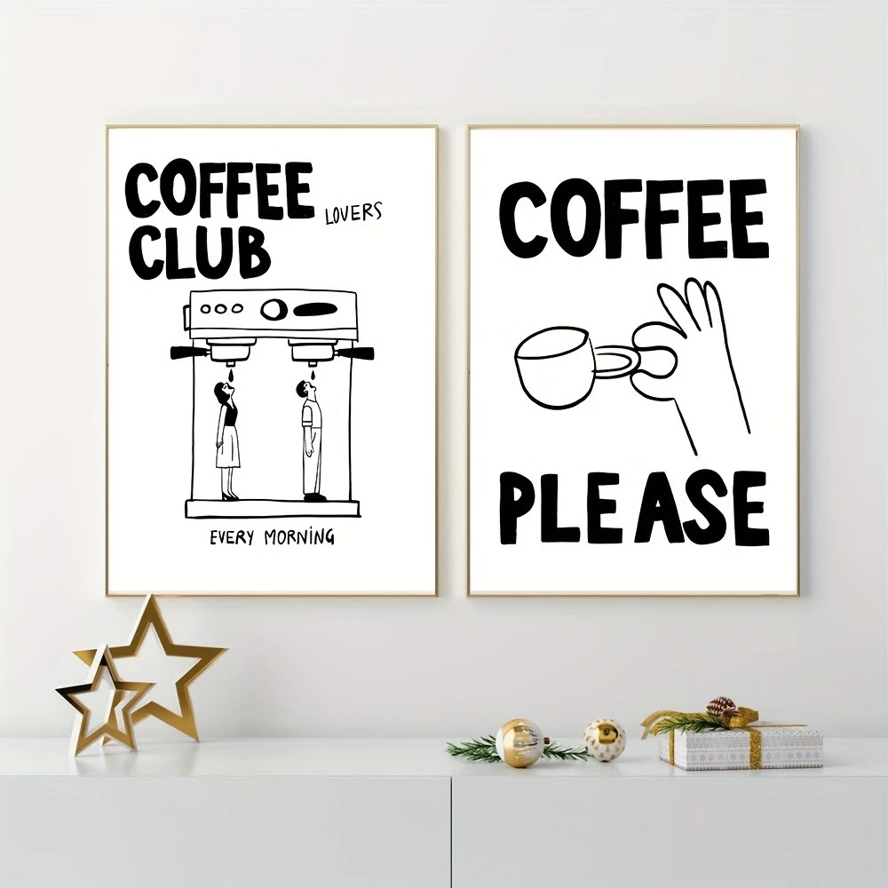 (พร้อมส่งจากไทย ภาพรวมกรอบ) Coffee Club โปสเตอร์เอสเปรสโซ, ศิลปะ กาแฟ, พิมพ์บาร์กาแฟ ร้านกาแฟ - รูปที่ 2
