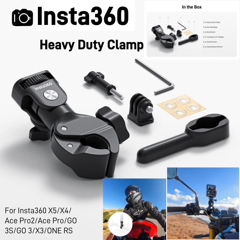 【New Arrival】Insta360 Heavy Duty Clamp for Insta360 X4/X5/Ace Pro2/Ace Pro/GO 3S/X3/ONE RS
