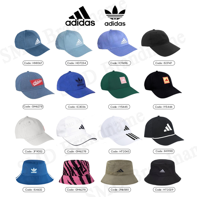 Adidas หมวกแก๊ป หมวกบัคเก็ต สินค้าแท้จากชอป 100%