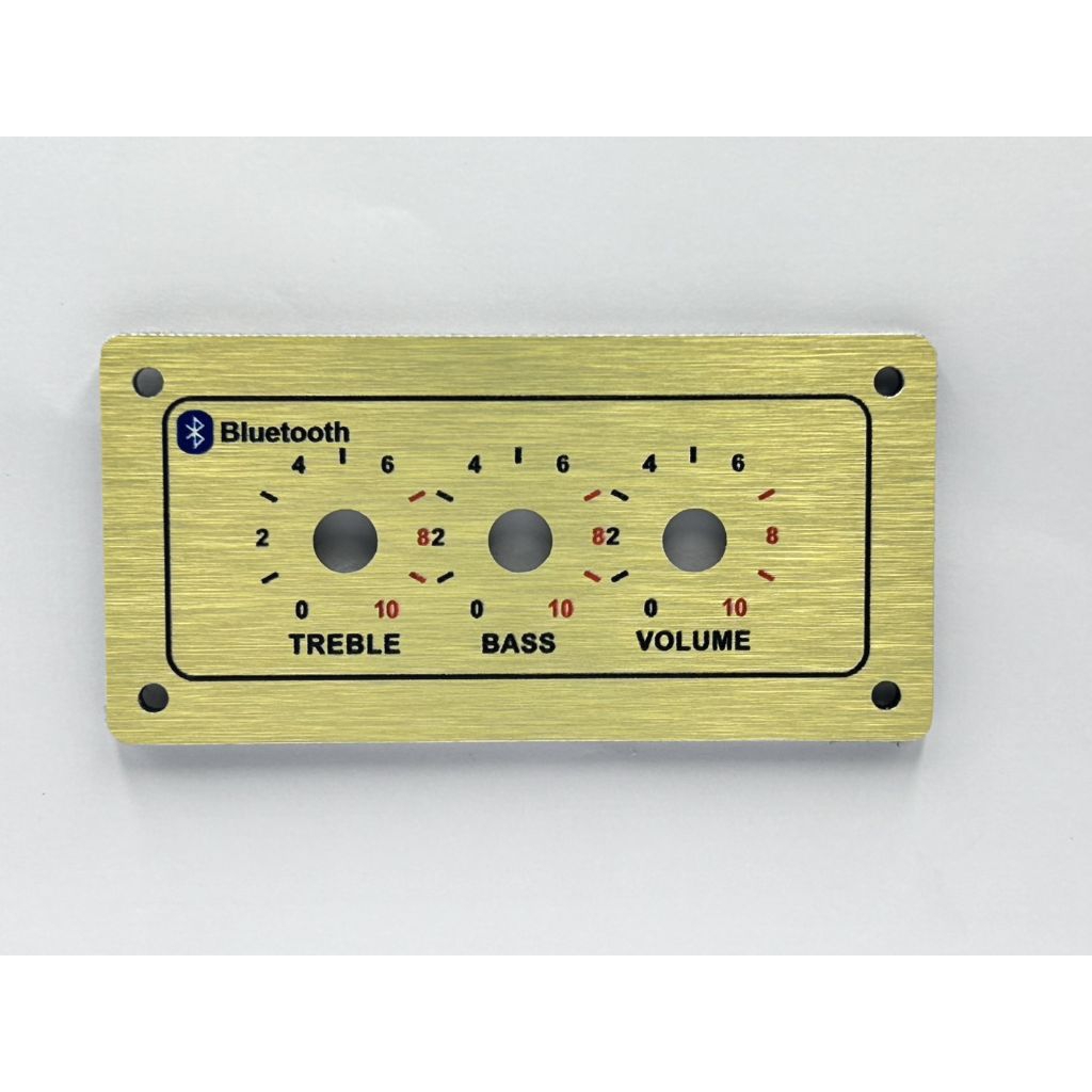 เพลทลำโพงบลูทูธ เพลทจิ๋ว แอม์ปรุ่น ZK-502T/1002T (จำหน่ายเฉพาะเพลทเปล่าๆไม่มีแอมป์) คอมโพสิต มีสีดำแ