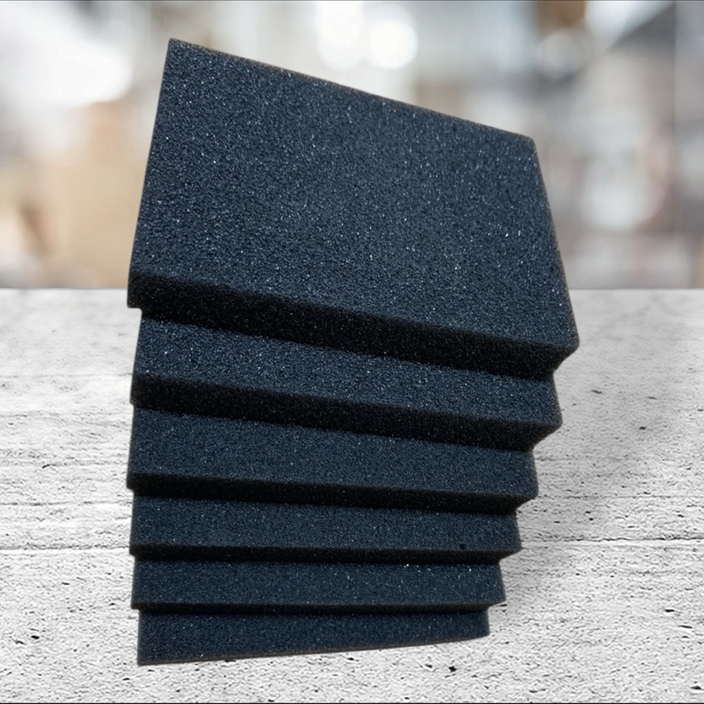 ฟองน้ำทาล้อดำ สีดำ เกรด A เนื้อละเอียดขัดเคลือบเงายางรถทนทานไม่เปื่อยยุ่ยทาล้อดำ10*7*1.5cm