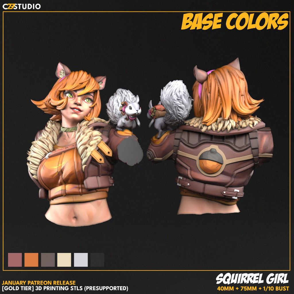 Squirrel Girl Marvel Rivals 1/10 Bust Size [โมเดลไม่ทำสี]