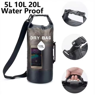 กระเป๋ากันน้ำ 5L 10L 20L Storage Pack สำหรับว่ายน้ำเดินป่าล่องแก่งพายเรือคายัคล่องแก่ง Drybags กระเป๋าเป้สะพายหลัง