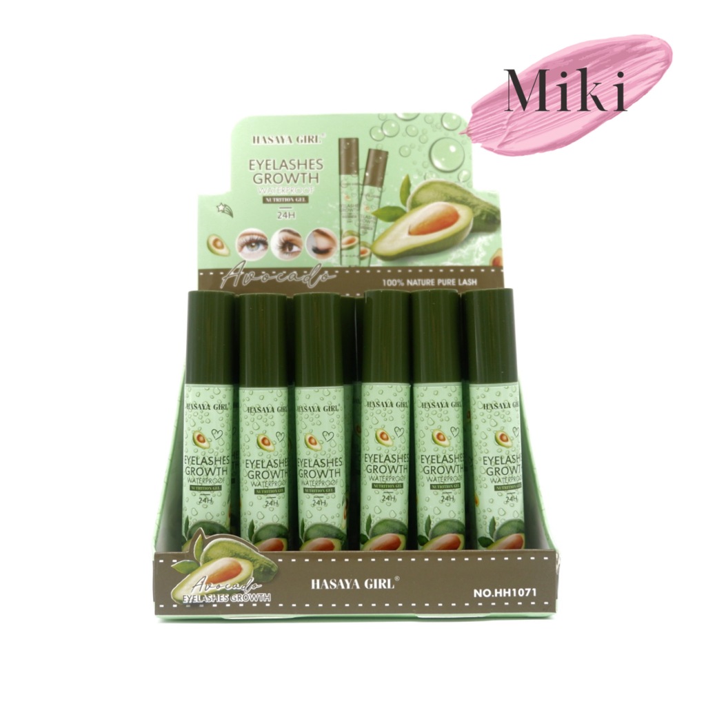 {24แท่ง} HASAYA GIRL Avocado Eyelashes Growth มาสคาร่าเจลใส ปัดขนตาและคิ้ว เป็นทรงตลอดวัน no.HH1071