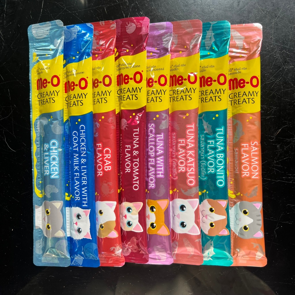 [1ซอง] Me-O Creamy Treats ขนมแมวเลีย รสอร่อยสุดฟิน คุ้มค่าในทุกคำ แมวโปรดปราน ขนาด 15 กรัม