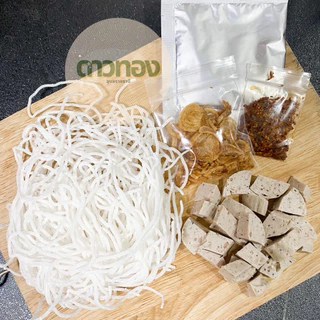 จั๊บดาวทอง ชุดก๋วยจั๊บพร้อมเครื่อง 120กรัม ร้านหมูยอดาวทองอุบลราชธานี