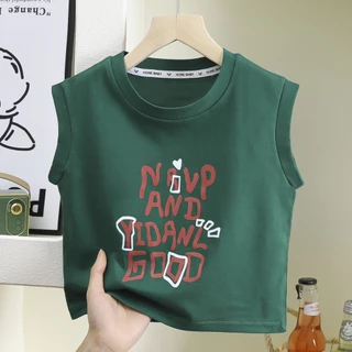 เสื้อกั๊กเด็ก เสื้อกั๊กเด็กชาย ผ้าฝ้าย100% เนื้อนุ่ม แขนกุด พิมพ์ลายตัวอักษร 0-5ปี #T22502