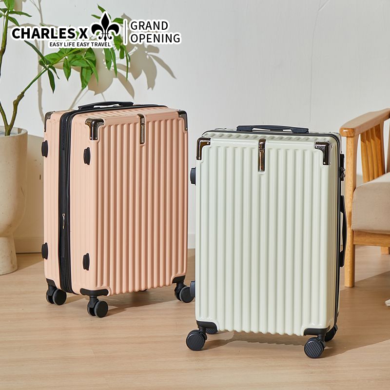 CHARLES X [พร้อมส่งในไทย] Luggage กระเป๋าเดินทาง 20 24นิ้ว ล้อหมุนได้ 360 องศาอย่างมีสไตล์