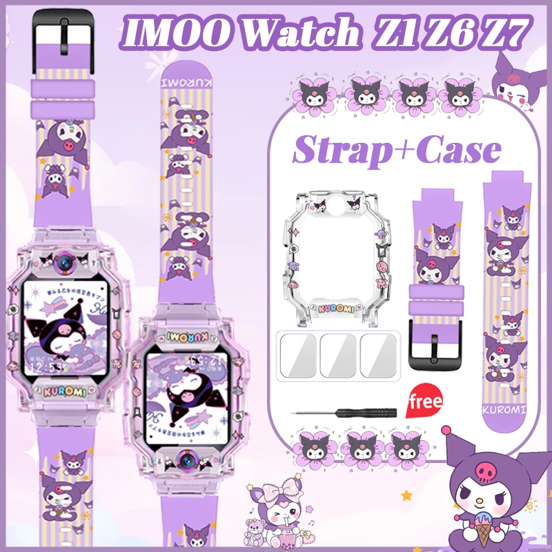 3PCS IMOO Watch Z1 / Z6 / Z7 สายนาฬิกา + กรณี Kulomi Set น่ารักป้องกันนาฬิกาอุปกรณ์เสริม IMOO Z1 / Z6 / Z7